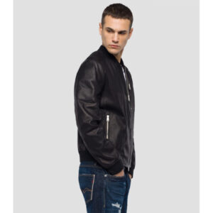 Replay Men's Jacket In Crust Leather