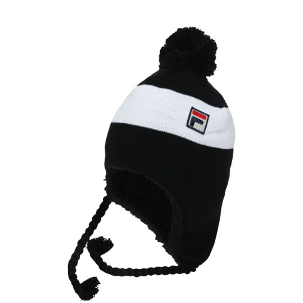 Fila Pom Sherpa Fleece Beanie-Hat Black