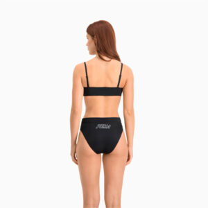 PRODUCT STORY Mix and match our swim bottoms with our tops for endless combinations. A high-waisted swim bottom brings the popular cut to the water. Stay stylish and sporty in the summer sun. FEATURES & BENEFITS Made with recycled nylon DETAILS Chlorine resistant 50+ UV protection Soft touch durable fabric High rise, moderate coverage