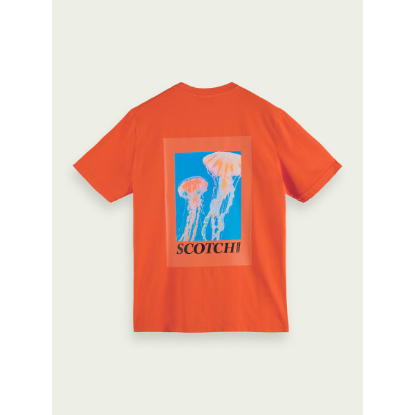 Scotch & Soda Men's Graphic T-shirt Signal Red