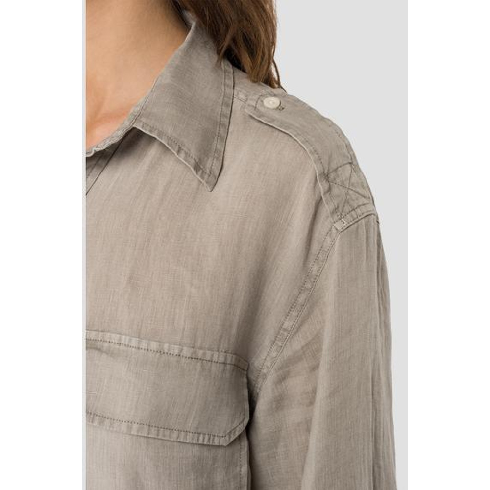Replay Essential Boy-Fit Shirt In Linen