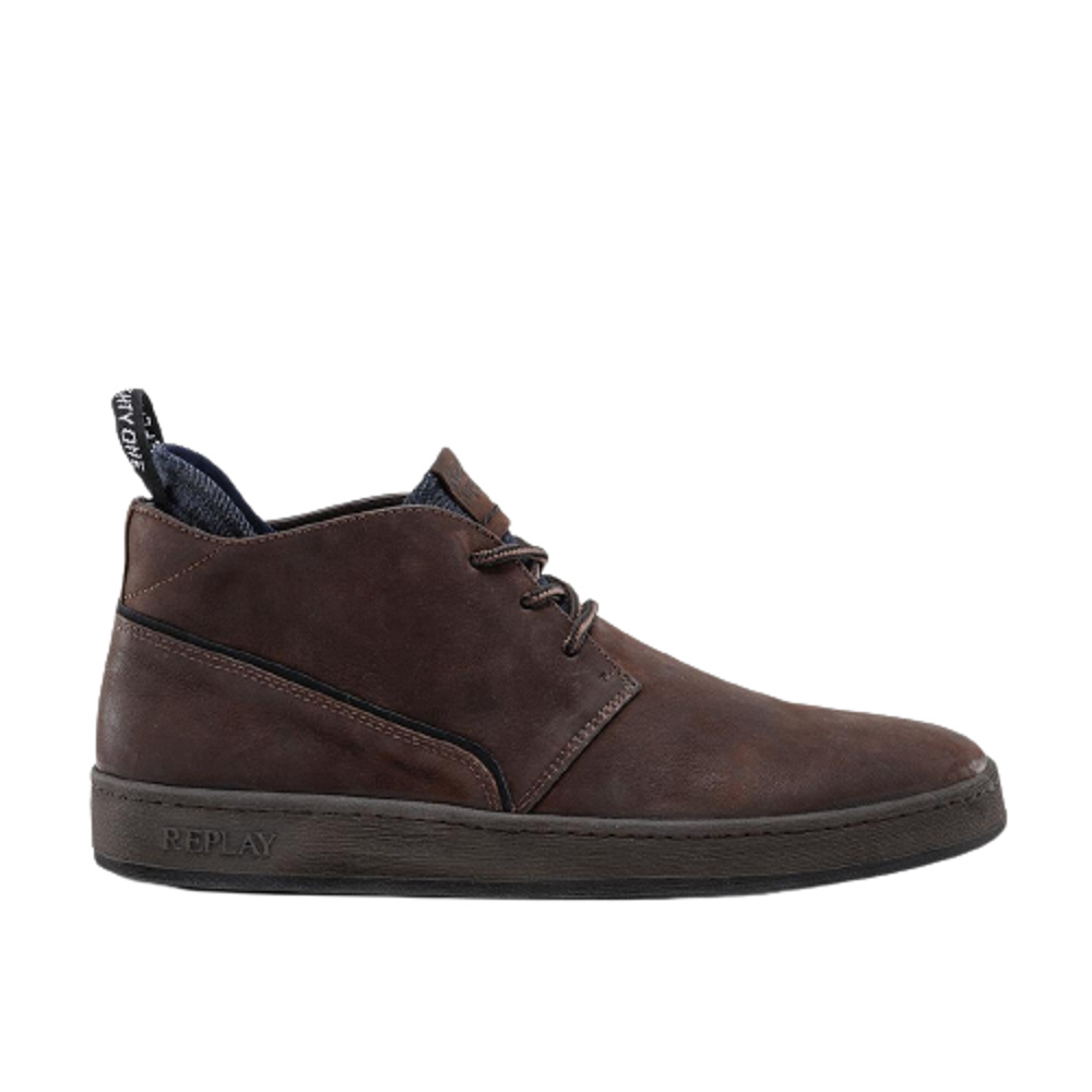 Replay Men's FIVEHEAD Lace-Up Mid-Cut Leather Shoes