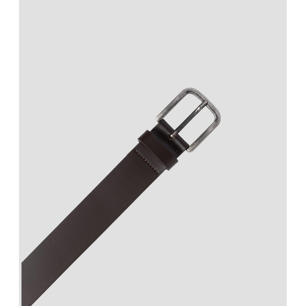 Replay Smooth Leather Belt Black/Coffee