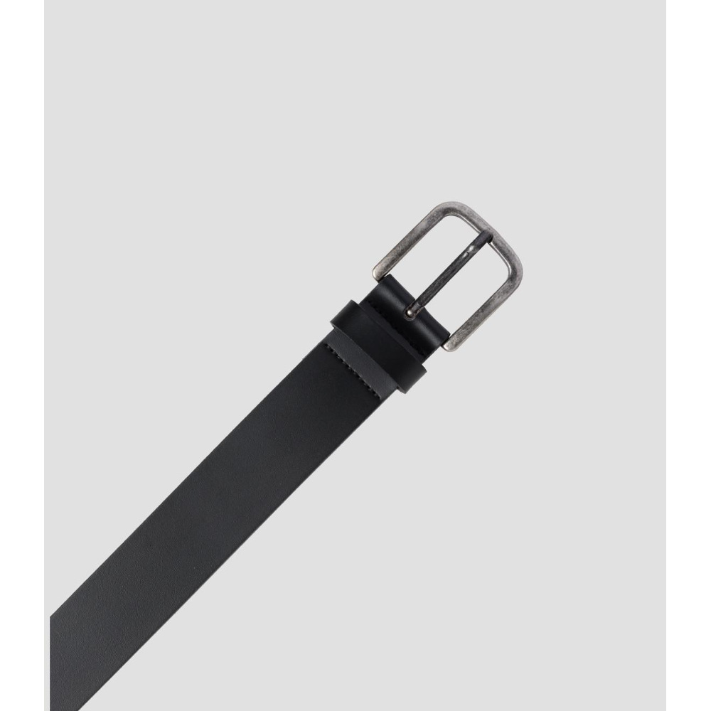 Replay Black Smooth Leather Belt