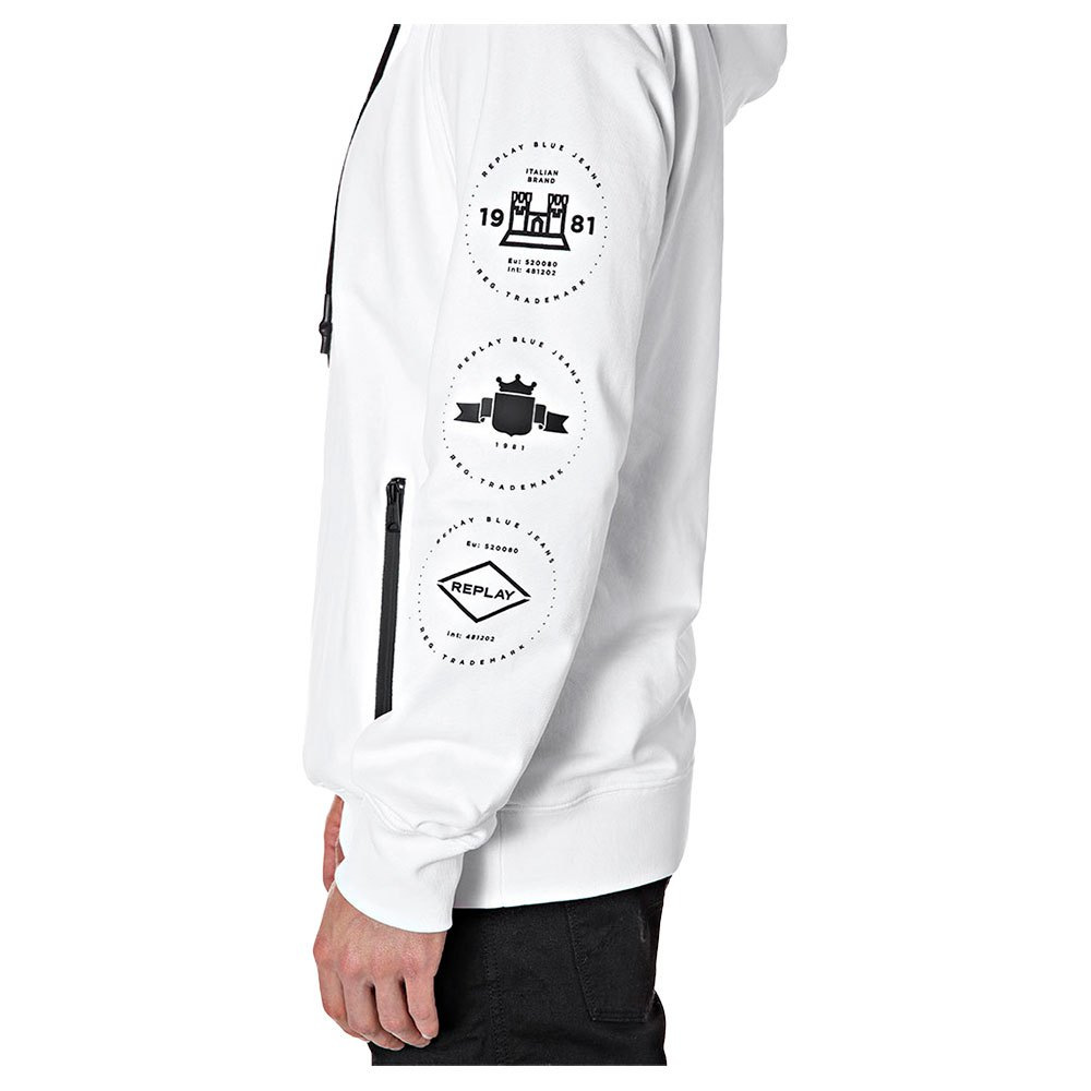 Replay Archive Blue Jeans Men's Graphic Hoodie
