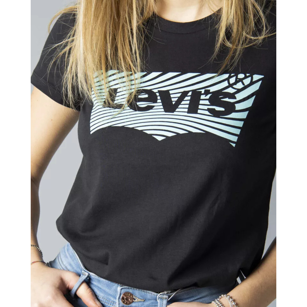 Levi's® The Perfect Tee-Wavy BW Fill Caviar