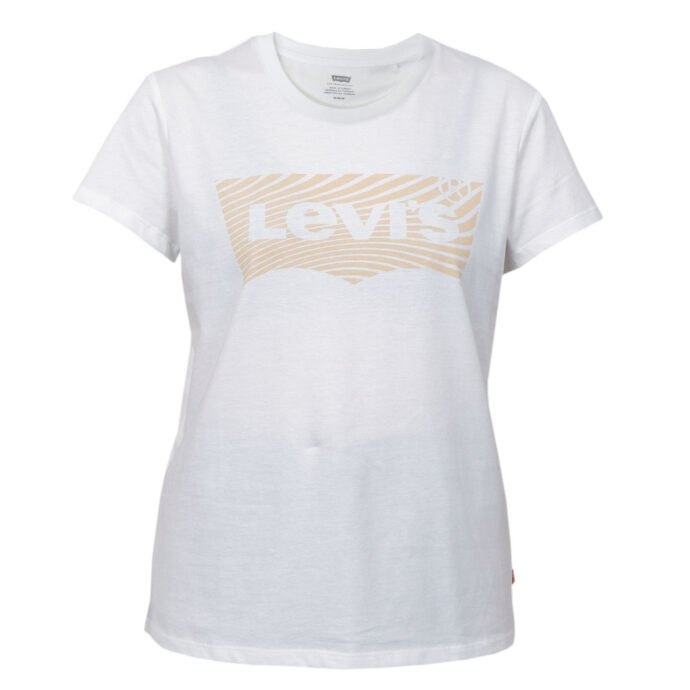 Levi's Logo Perfect T-Shirt-Wavy Fill White