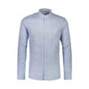 Lindbergh Mandarin Linen-Blend Men's Shirt Light Blue