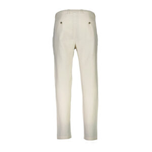 Lindbergh Men's White Pants Linen Blend Herringbone