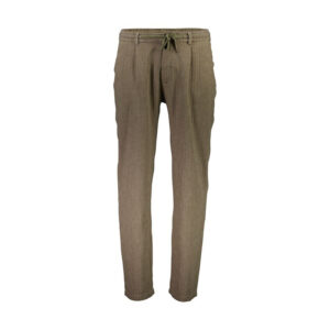 Lindbergh Men's Pants Linen Blend Herringbone Army