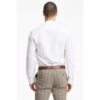 Lindbergh Men's White Shirt Mandarin Linen Blend