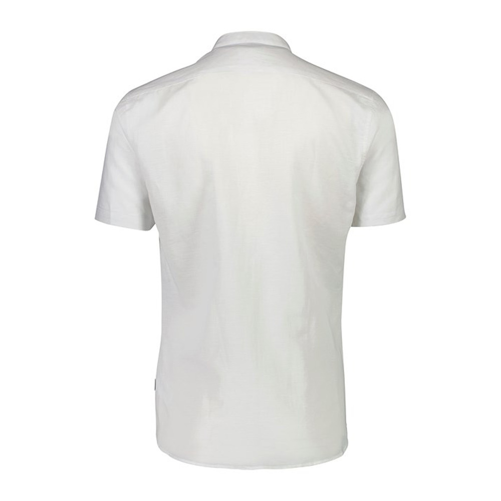Lindbergh Men's SS Mandarin Shirt Linen Blend