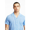 Lindbergh Men's Linen Blend Resort Shirt Blue