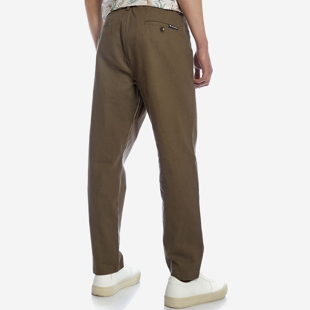 Brokers Men's Linen-Blend Khaki Pant