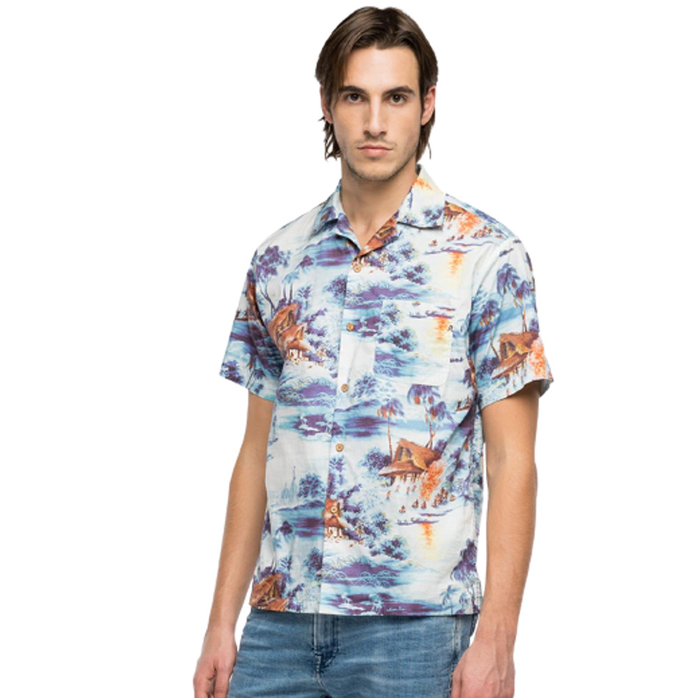 Replay Tropical Poplin Shirt