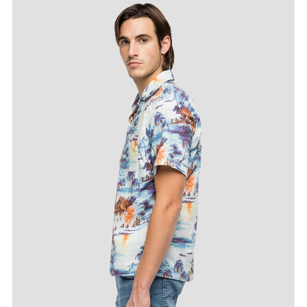 Replay Tropical Poplin Shirt