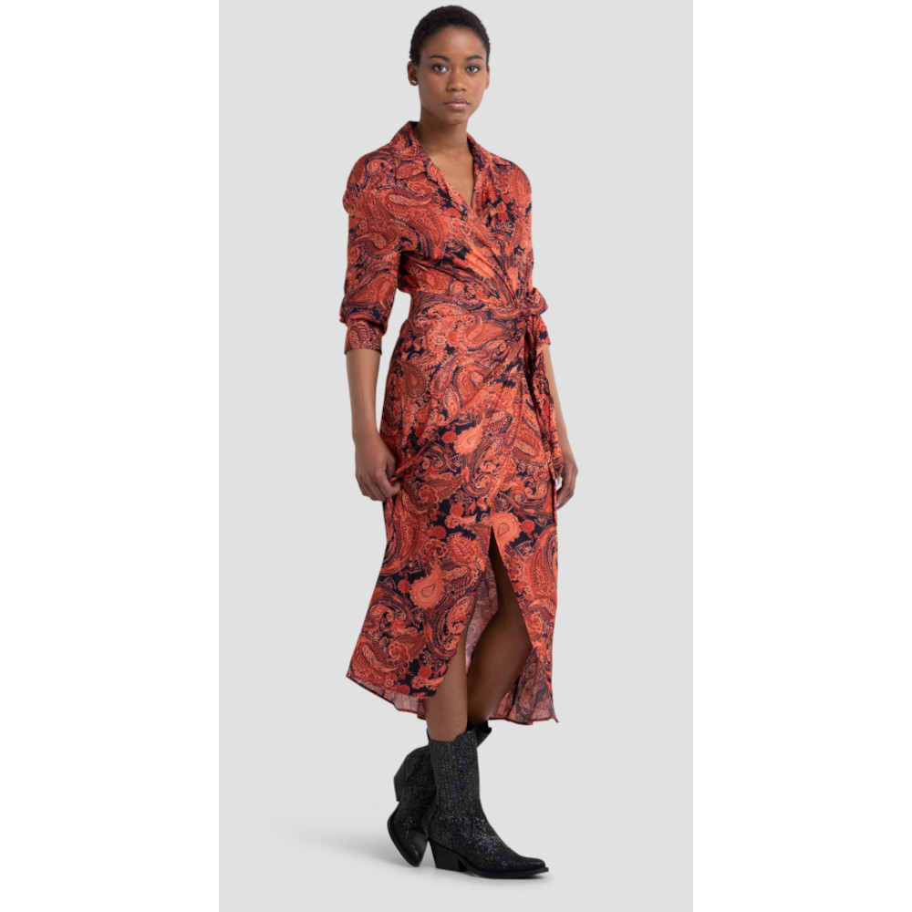 Replay Shirt Dress With Crossing