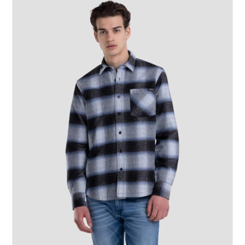 Replay Men's Cotton And Viscose Checked Shirt