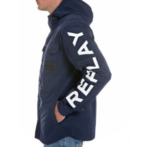 Replay Men's Poly Short Jacket Blue