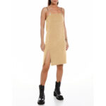 Replay Women's Lurex Dress-Gold