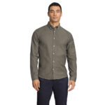 Lindbergh Oxford Shirt Army-Mix L/S