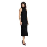 Replay Women Scarf Neck Midi Dress Black