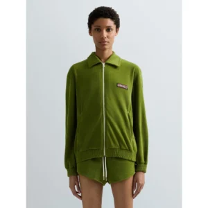 Replay Women COTTON TERRY SWEATSHIRT WITH ZIP AND LOGO